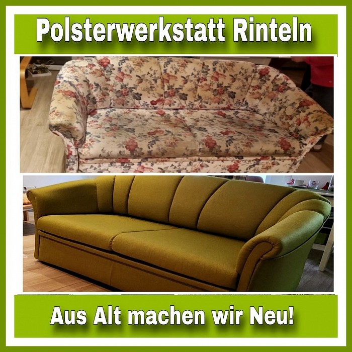 Sofa: Neubezug(Stoff) + Aufolsterung